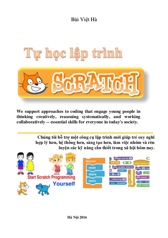 TỰ HỌC LẬP TRÌNH SCRATCH - sách free (bản mềm) của thầy Bùi Việt Hà